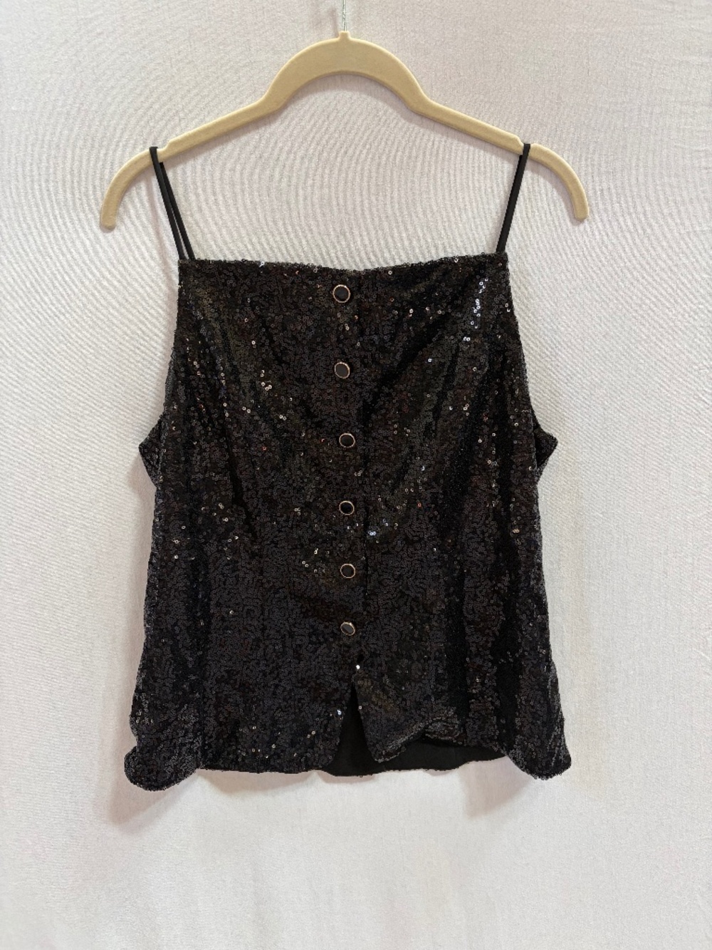 Black sequin top